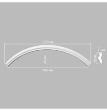 Радиус из полиуретана DECOMASTER 897022-150 1/4 круга Rнар 810.5 мм Rвн 750 мм 897022-150